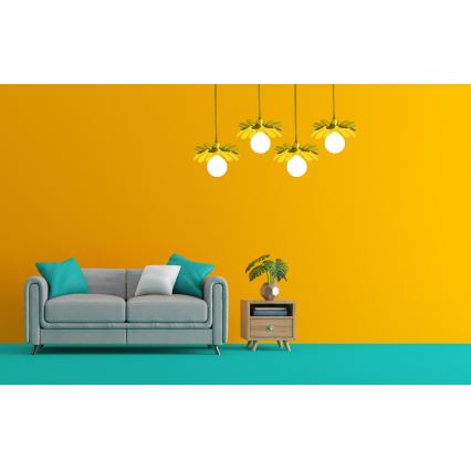 Bohemia-Design - Люстра на тросі 1xE27/60W/230V жовта