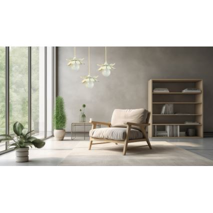 Bohemia-Design - Підвісна люстра на тросі 1xE27/60 Вт/230 В кремова