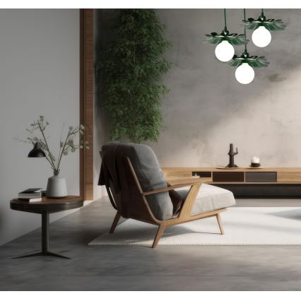 Bohemia-Design - Подвесной светильник на тросе 1xE27/60W/230V зелёный