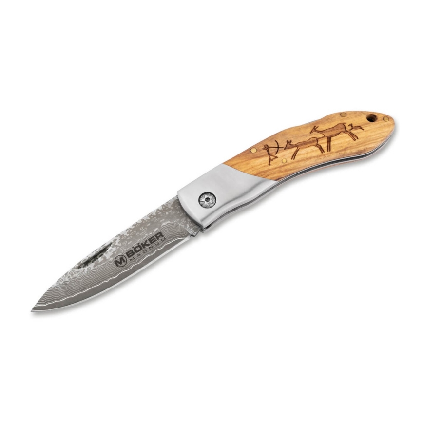 Böker - Карманный нож из дамасской стали Magnum Caveman 19,4 см