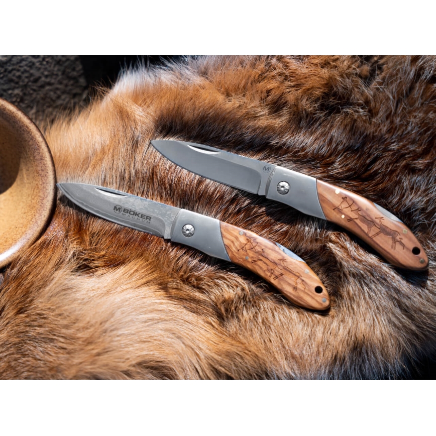 Böker - Карманный нож из дамасской стали Magnum Caveman 19,4 см