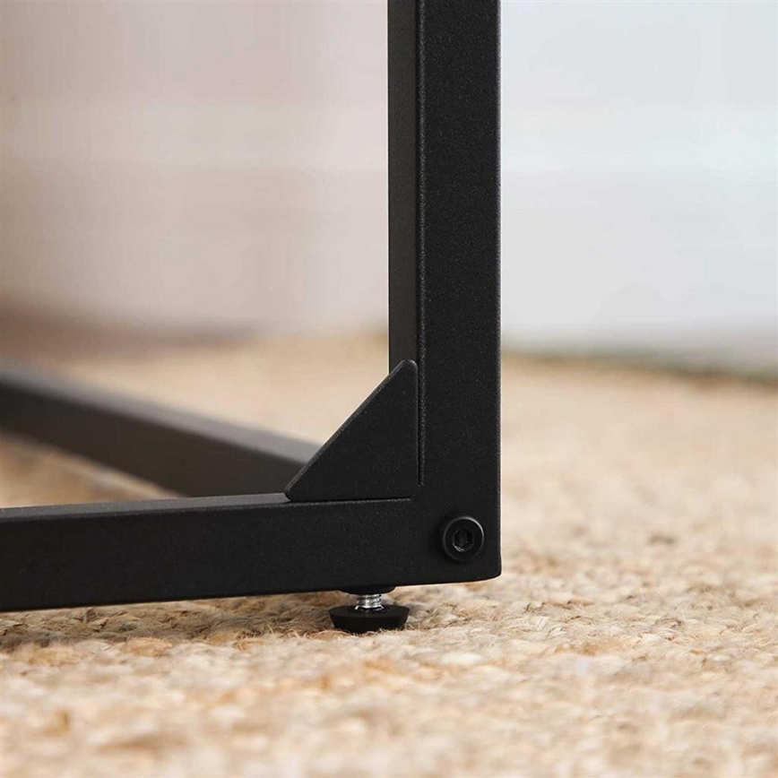 Боковий столик ELDUR, коричневий/чорний