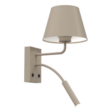 Бра ARDEN 1xE27/15W/230V + 1xG9/8W бежевое