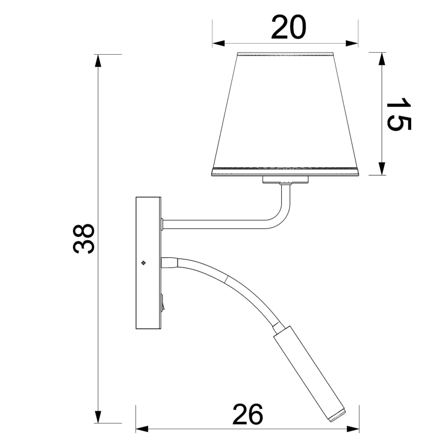 Бра ARDEN 1xE27/15W/230V + 1xG9/8W бежевое