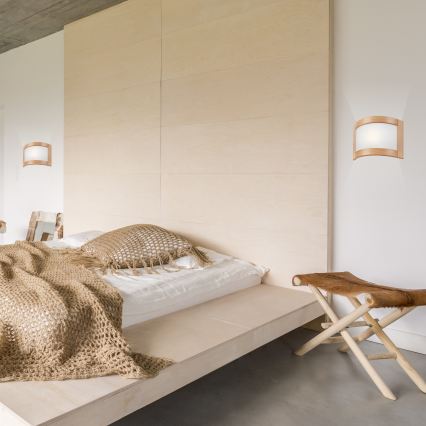 Настенный светильник ELODIE 1xE27/60W/230V бук