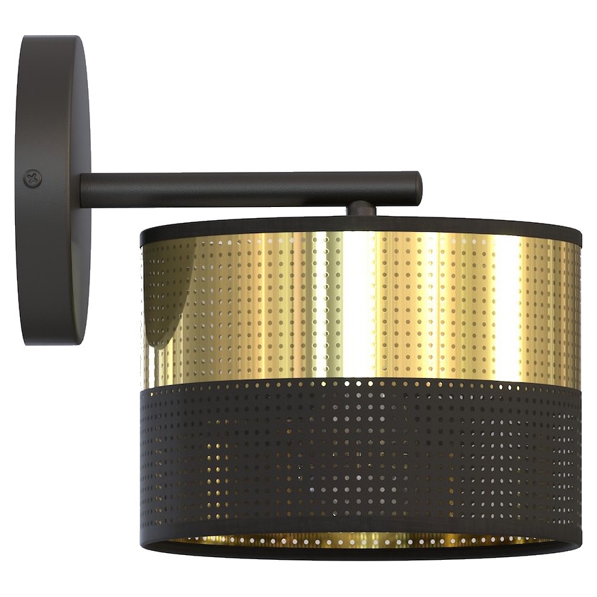 Бра LUX 1xE27/15W/230V черный/золотой