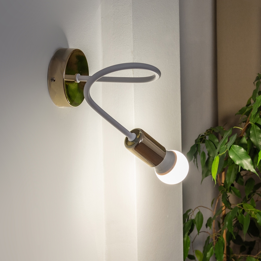 Бра OXFORD 1xE27/15W/230V золотой/белый