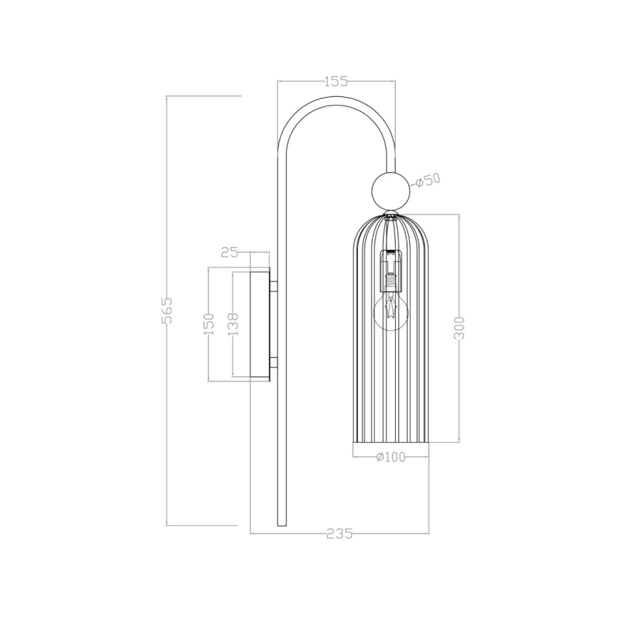 Бра PIEGA 1xE14/40W/230V латунь/белый