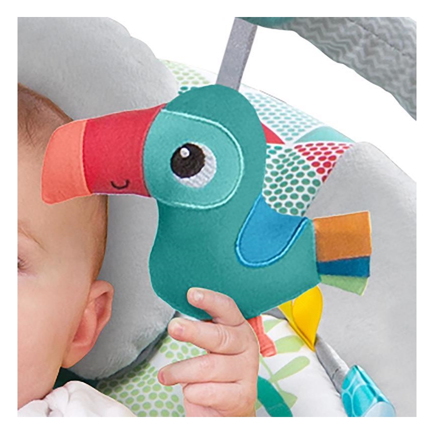 Bright Starts - Детское вибрирующее кресло-качалка с мелодией TOUCAN TANGO