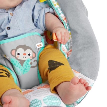 Bright Starts - Детское вибрирующее кресло-шезлонг с музыкой WHIMSICAL WILD 3xLR14
