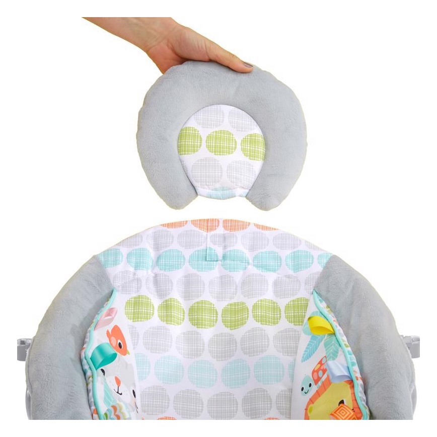 Bright Starts - Детское вибрирующее кресло-шезлонг с музыкой WHIMSICAL WILD 3xLR14