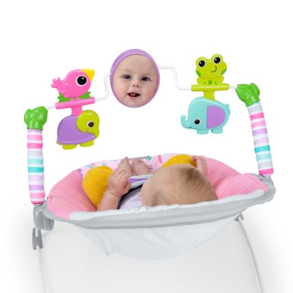 Bright Starts - Детское вибрирующее кресло-качалка PINK PARADISE 1xLR14
