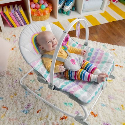 Bright Starts - Детское вибрирующее кресло-качалка ROSY RAINBOW 1xLR14