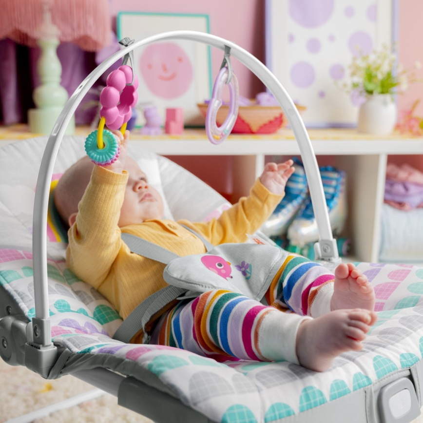 Bright Starts - Детское вибрирующее кресло-качалка ROSY RAINBOW 1xLR14