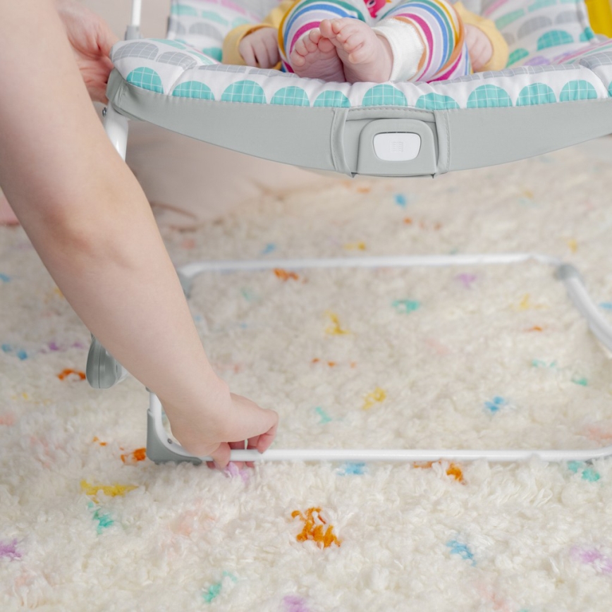 Bright Starts - Детское вибрирующее кресло-качалка ROSY RAINBOW 1xLR14