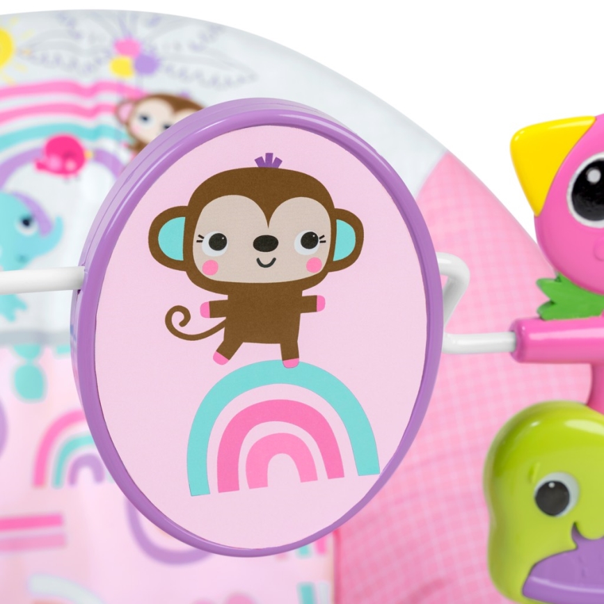 Bright Starts - Детское вибрирующее кресло-качалка PINK PARADISE 1xLR14