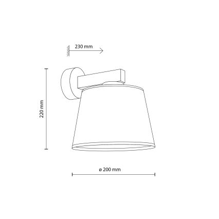Brilagi - Бра LATTE SABIA 1xE27/15W/230V сосна/бежевый