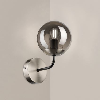 Brilagi - Бра MALIVA 1xE14/15W/230V матовый хром/дымчатый