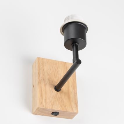 Brilagi - Бра NUBILA WOOD 1xE27/25W/230V дуб/чёрный/жёлтый