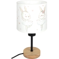 BRILAGI - Детская настольная лампа BOBO WOOD 1xE27/25W/230V дуб/чёрная/белая/зайчики