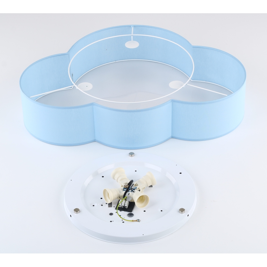 Brilagi - Детский потолочный светильник NIMBUS 4xE27/15W/230V 46x63 cm синий