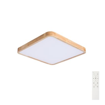 BRILAGI - LED стельовий світильник з регульованою яскравістю WOODLINE SQUARE LED/80W/230V 3000-6000K дуб 60x60 см + пульт дистанційного керування