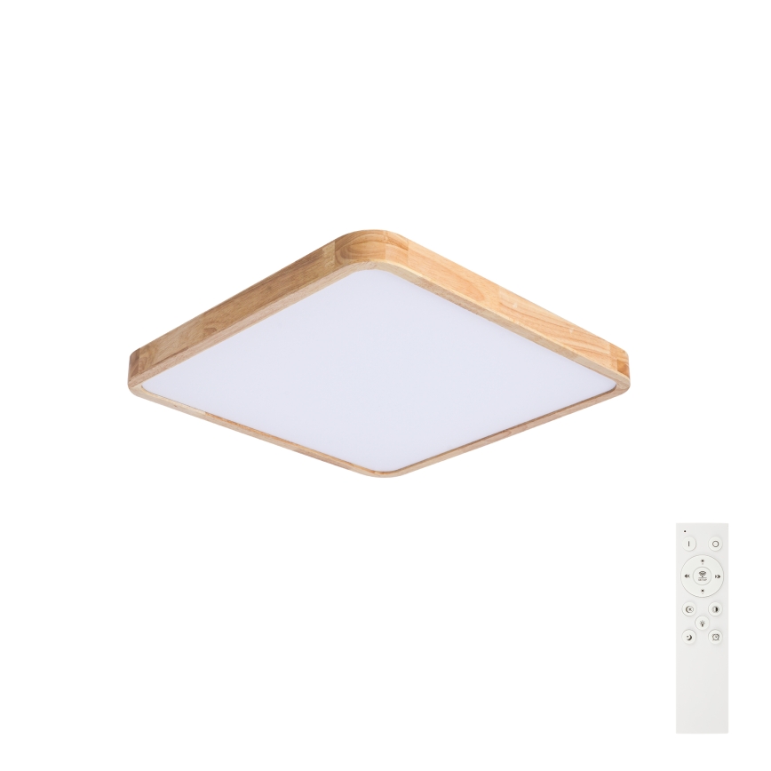 BRILAGI - LED стельовий світильник з регульованою яскравістю WOODLINE SQUARE LED/80W/230V 3000-6000K дуб 60x60 см + пульт дистанційного керування