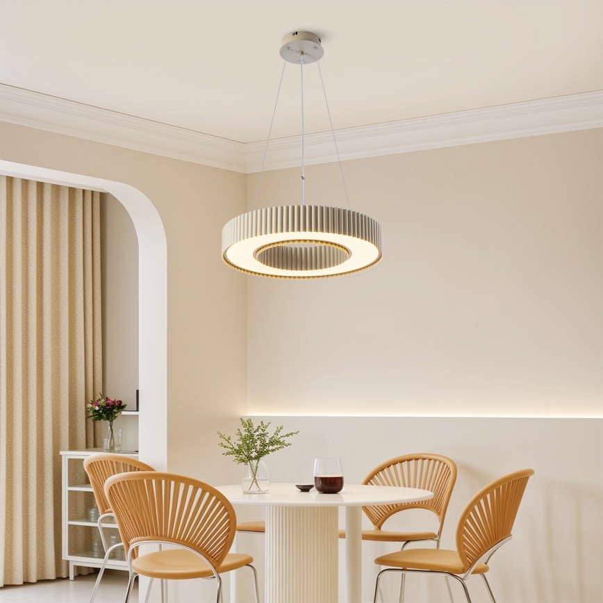 Brilagi - LED диммируемая подвесная люстра на тросе LUMIX LED/48W/230V 3000-6000K бежевого цвета диам. 50 см + дистанционное управление