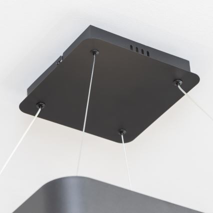 Brilagi - LED диммируемая люстра на тросе FALCON II LED/125W/230V 3000-6500K 60x60 cm черная + пульт дистанционного управления