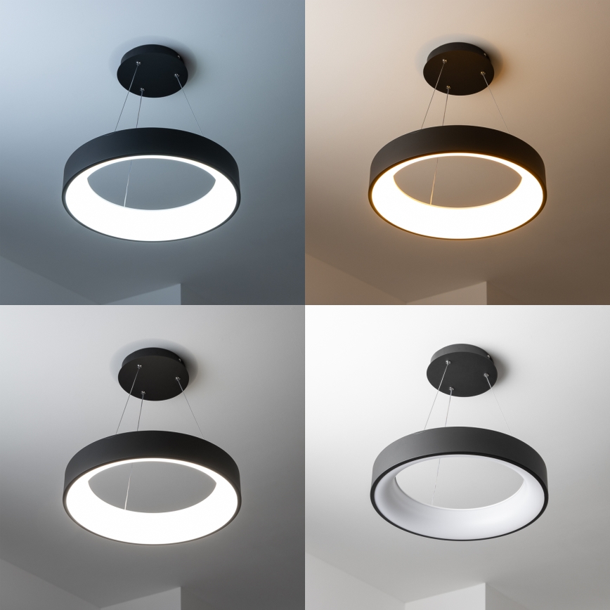 Brilagi - диммируемая светодиодная (LED) люстра на тросе FALCON, 80 Вт/230 В, 3000–6500 К, диаметр 60 см, черная + пульт дистанционного управления