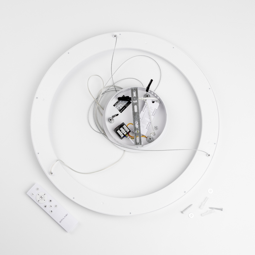 Brilagi - Диммируемая LED-подвесная люстра на тросе FALCON SLIM LED/42W/230V 3000-6500K диаметр 50 см белая + пульт дистанционного управления