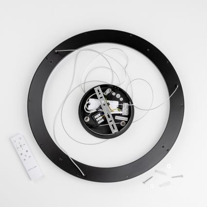 Brilagi - светодиодная диммируемая подвесная люстра на тросе FALCON SLIM LED/42W/230V 3000-6500K, диаметр 50 cm, черная + пульт дистанционного управления