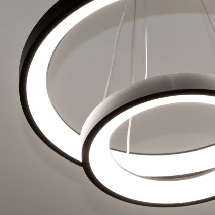 Brilagi - LED диммируемая люстра на тросе FALCON SLIM LED/68W/230V 3000-6500K Ø 50 см чёрная + пульт дистанционного управления