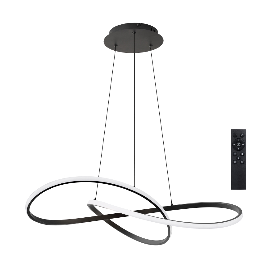 BRILAGI - LED диммируемая подвесная люстра на тросе INFINITY LED/80W/230V 3000-6000K 80x80 см чёрная + дистанционное управление