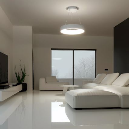 Brilagi - LED диммируемая люстра на тросе FALCON LED/40W/230V 3000-6500K диаметр 45 см белая + пульт дистанционного управления