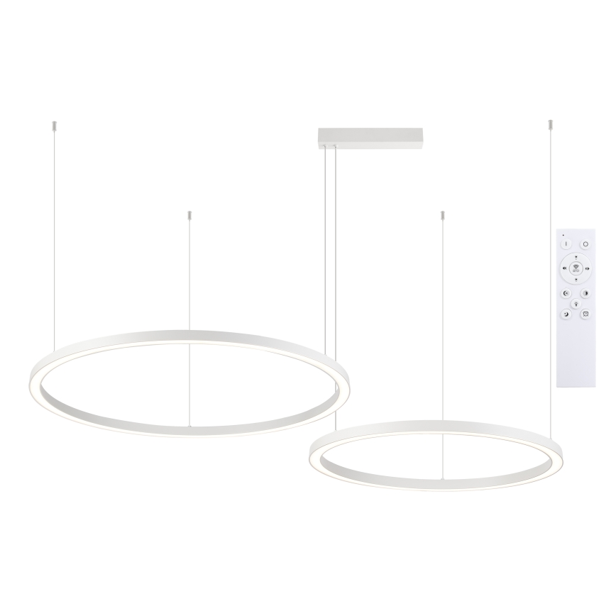 Brilagi - LED диммируемая подвесная люстра на тросе PORTOFINO LED/98W/230V 3000-6000K белая + пульт дистанционного управления