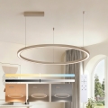 Brilagi - диммируемая LED-люстра на тросе PORTOFINO LED/60W/230V 3000-6000K диам. 80 cm бежевая + пульт дистанционного управления