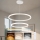 Brilagi - диммируемая LED-люстра на тросе PORTOFINO LED/98 Вт/230 В 3000–6000 К, диаметр 80 см, белая + пульт дистанционного управления