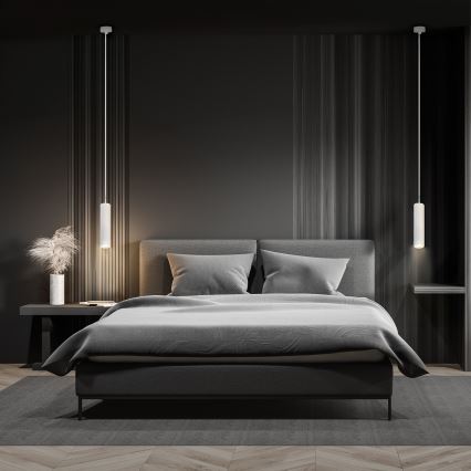 Brilagi - Светодиодная RGBW диммируемая подвесная люстра на тросе SELE 1xGU10/6W/230V 3000K белая + пульт дистанционного управления