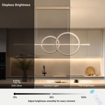 BRILAGI - LED диммируемая люстра на тросе SIGNATURE LED/53W/230V 3000-6000K 120 см бежевая + дистанционное управление