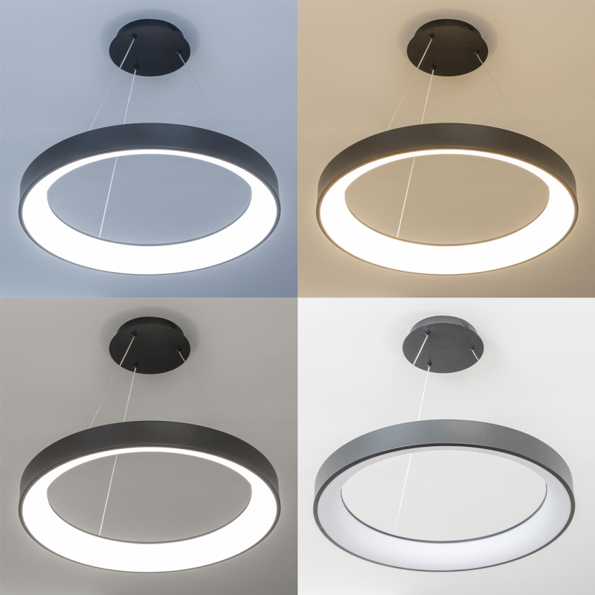 Brilagi - диммируемая LED-подвесная люстра на тросе FALCON II, 99 Вт, 230 В, 3000–6500 К, диаметр 60 см, чёрная, в комплекте пульт ДУ