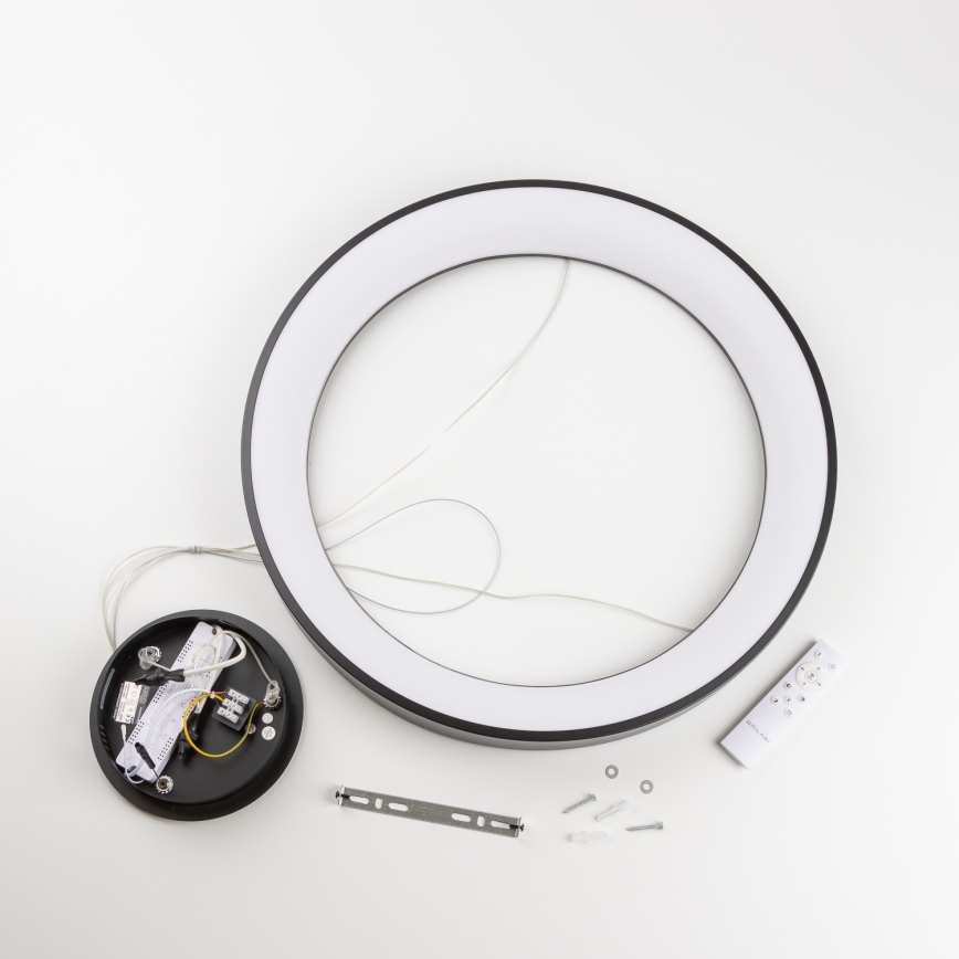 Brilagi - диммируемая LED-подвесная люстра на тросе FALCON II, 99 Вт, 230 В, 3000–6500 К, диаметр 60 см, чёрная, в комплекте пульт ДУ