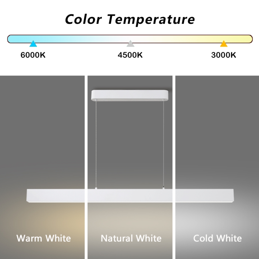 Brilagi - LED подвесная люстра SLEEKLINE SMART LED/40W/230V 3000-6000K Wi-Fi Tuya белая + пульт дистанционного управления
