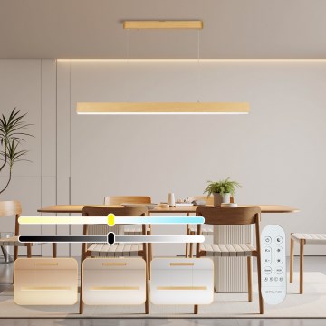Brilagi - Диммируемая LED-люстра SLEEKLINE SMART LED/40W/230V Wi-Fi Tuya дубовый декор + пульт дистанционного управления