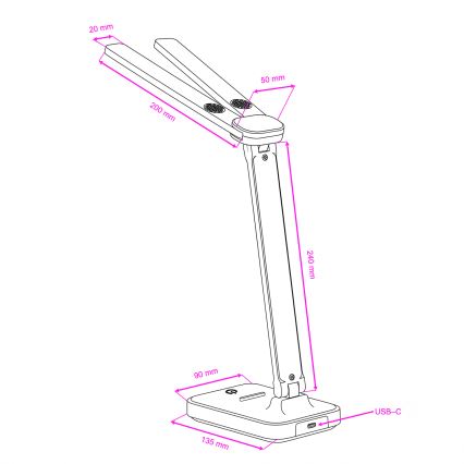 BRILAGI - Диммируемая LED настольная лампа MODO DUO LED/8W/5V 3000/4000/6500K черная