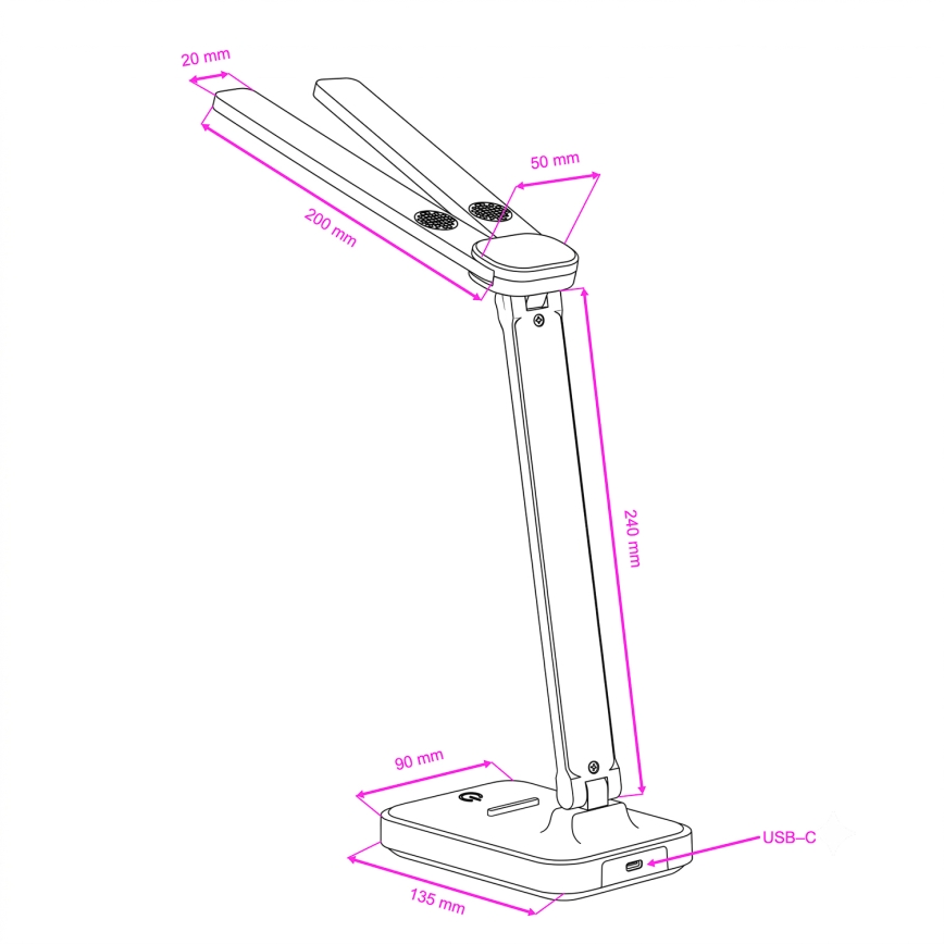 BRILAGI - Диммируемая LED настольная лампа MODO DUO LED/8W/5V 3000/4000/6500K черная