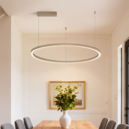Brilagi - диммируемая LED-люстра на тросе PORTOFINO LED/60W/230V 3000-6000K диам. 80 cm бежевая + пульт дистанционного управления