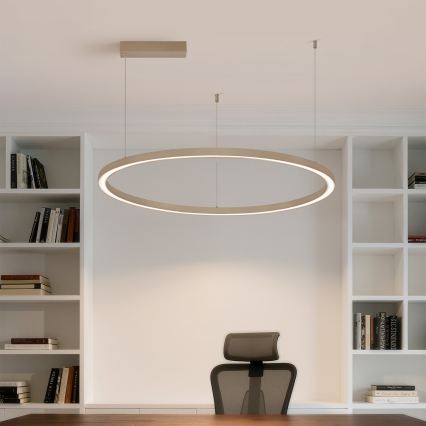 Brilagi - диммируемая LED-люстра на тросе PORTOFINO LED/60W/230V 3000-6000K диам. 80 cm бежевая + пульт дистанционного управления