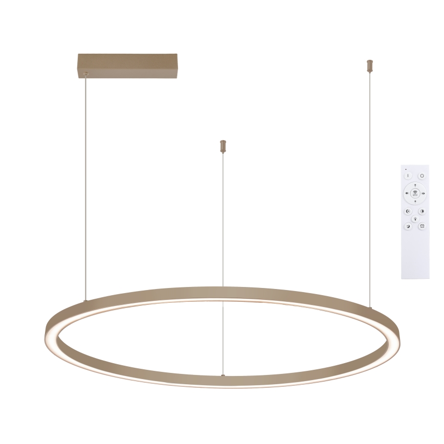 Brilagi - диммируемая LED-люстра на тросе PORTOFINO LED/60W/230V 3000-6000K диам. 80 cm бежевая + пульт дистанционного управления