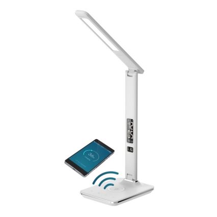 Brilagi - диммируемая светодиодная настольная лампа с беспроводной зарядкой QI и USB REGINA LED/8,5W/230V белая